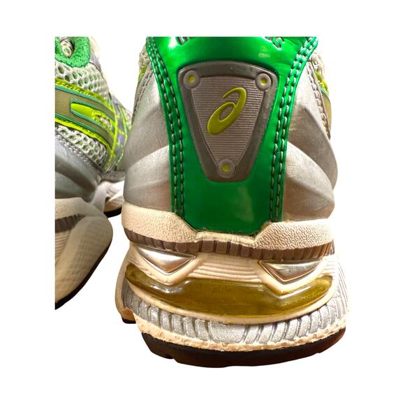 ASICS Gel Nimbus Women's 9 Sneaker Silver Lime Green Running Shoes F360705 - Picture 11 of 14